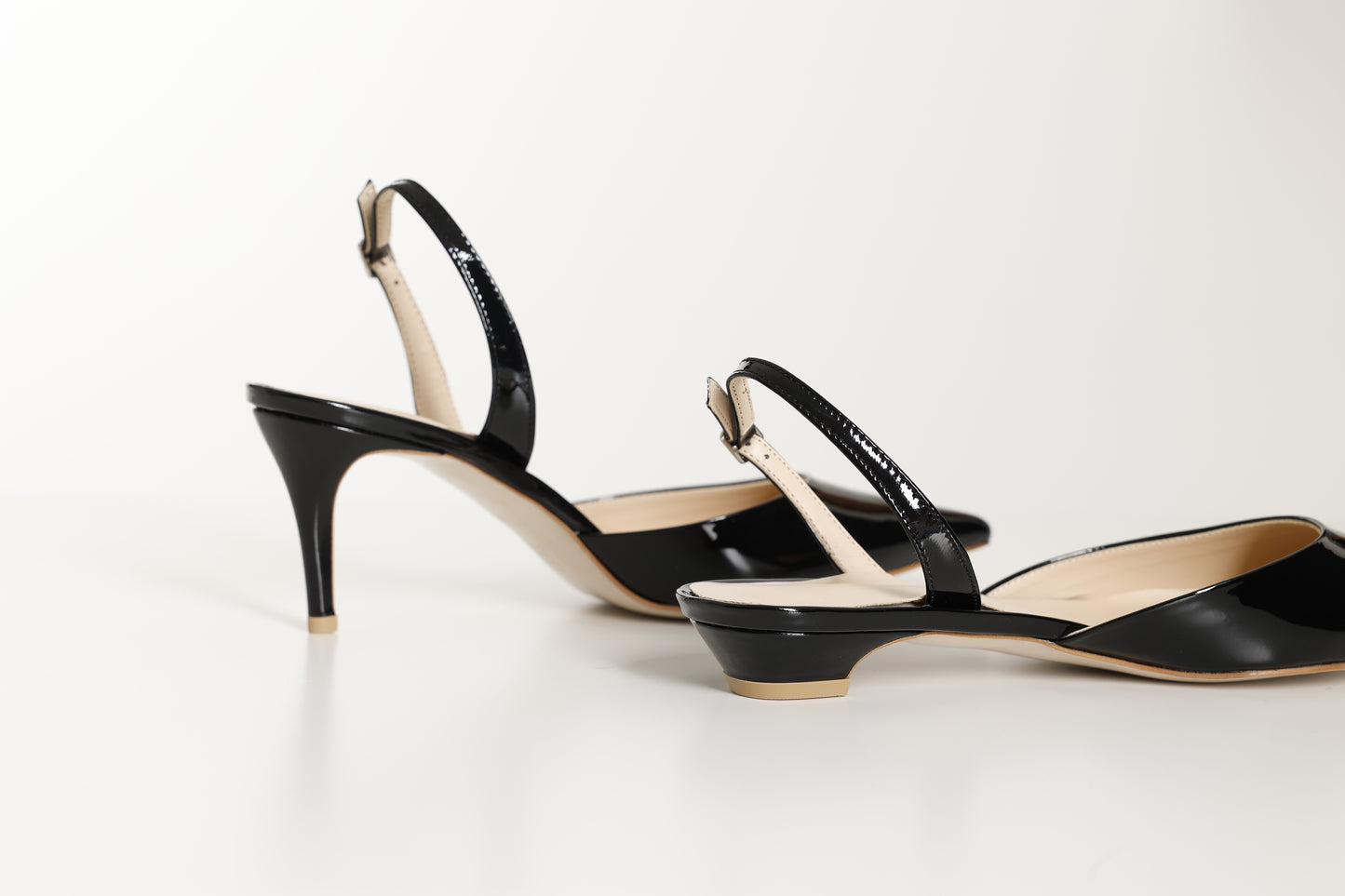 Black Pointed Toe Slingback