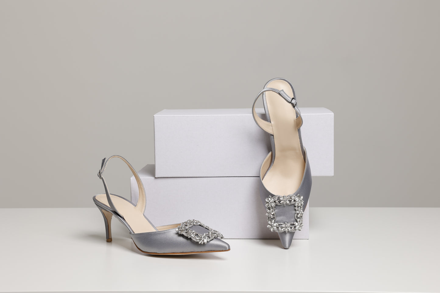 Silver Dreamy Jewel Slingback