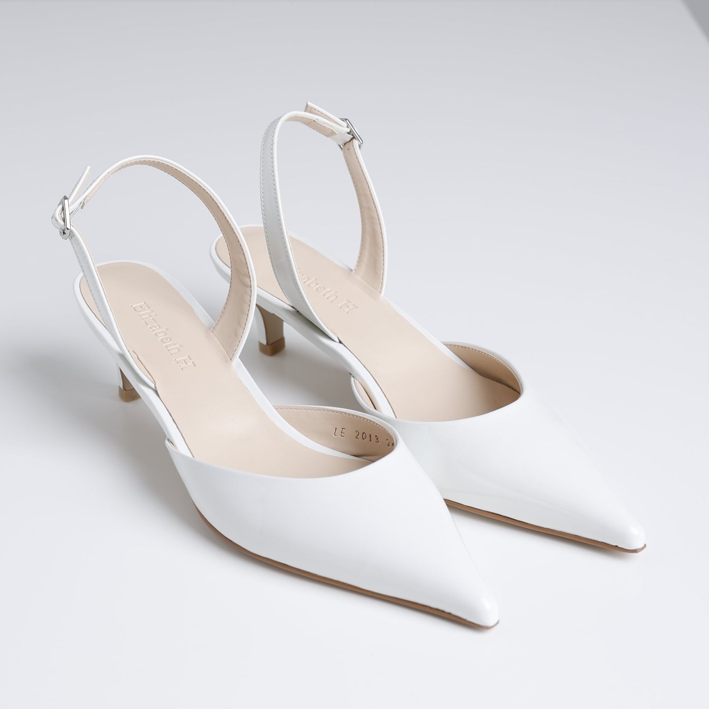 White Pointed Toe Slingback