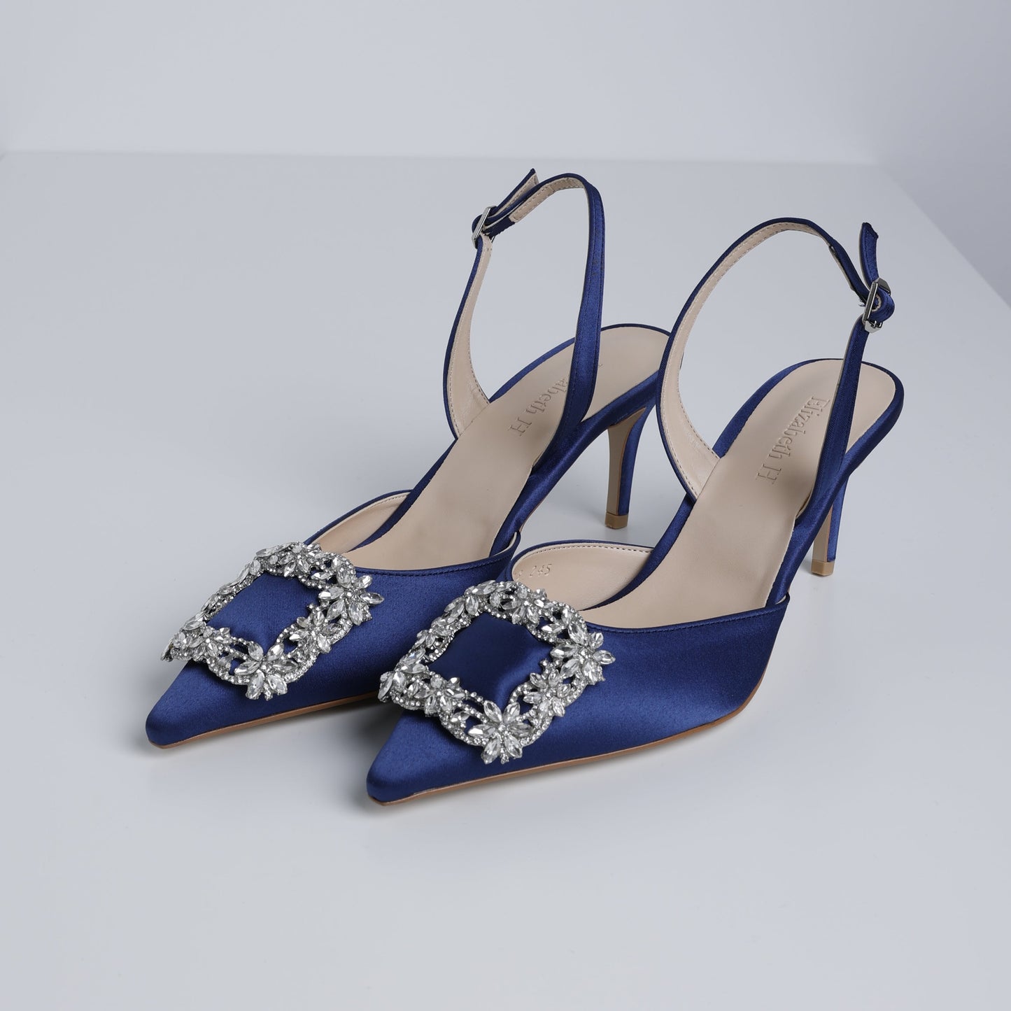 Navy Dreamy Jewel Slingback