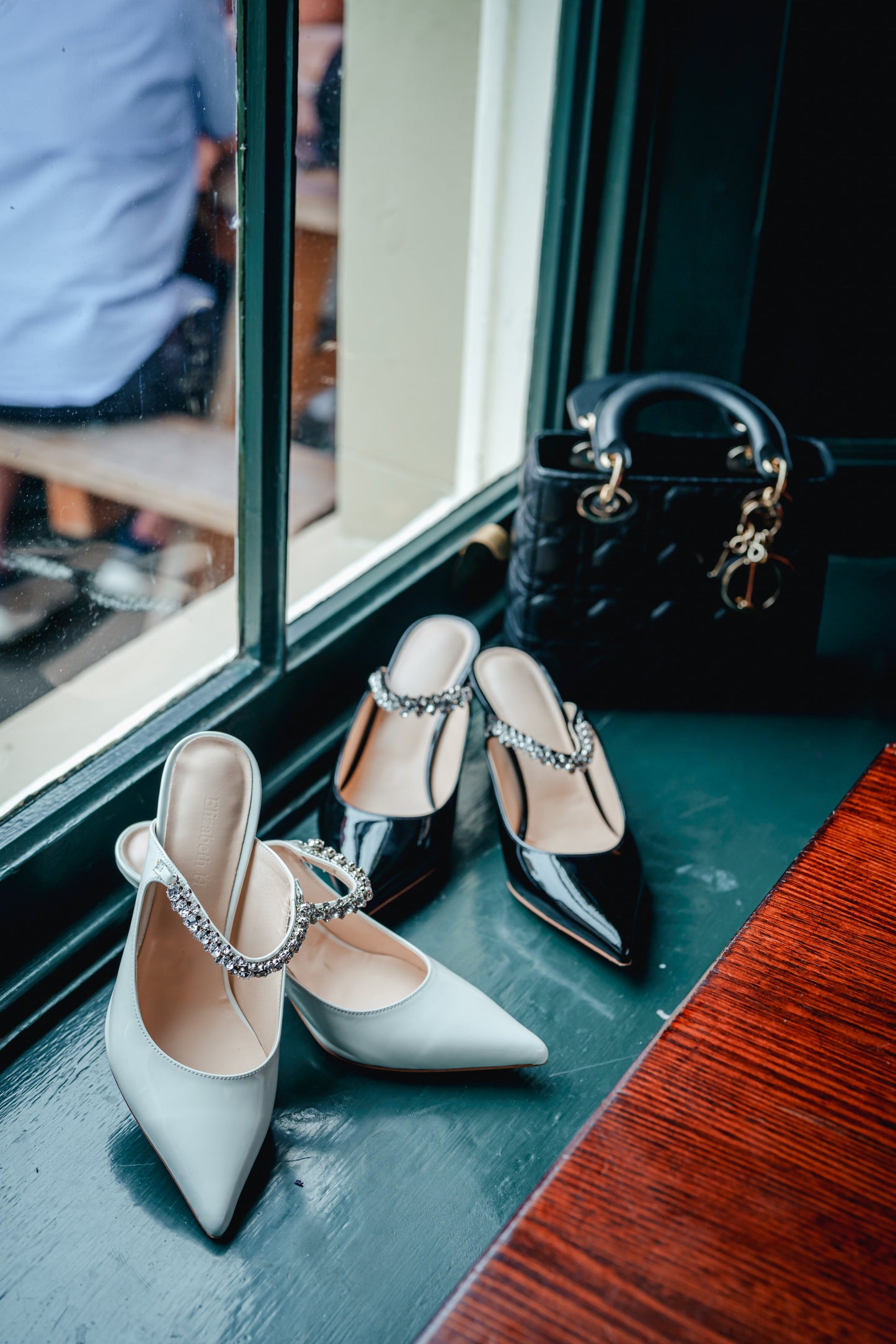 White Crystal Evening Mule