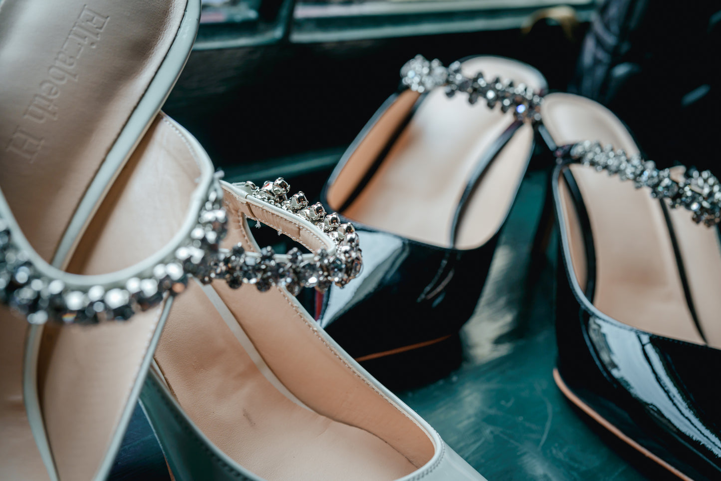 Black Crystal Evening Mule