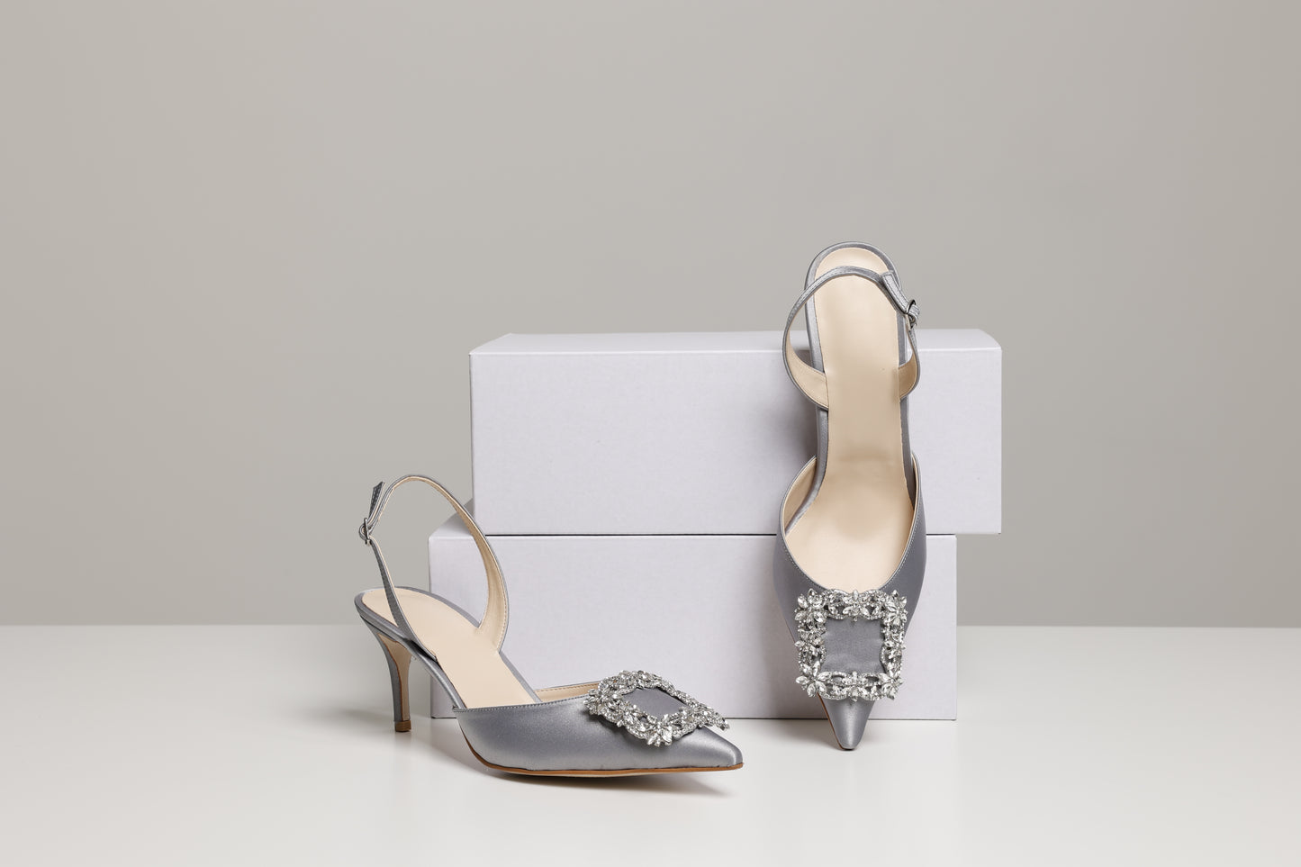 Silver Dreamy Jewel Slingback