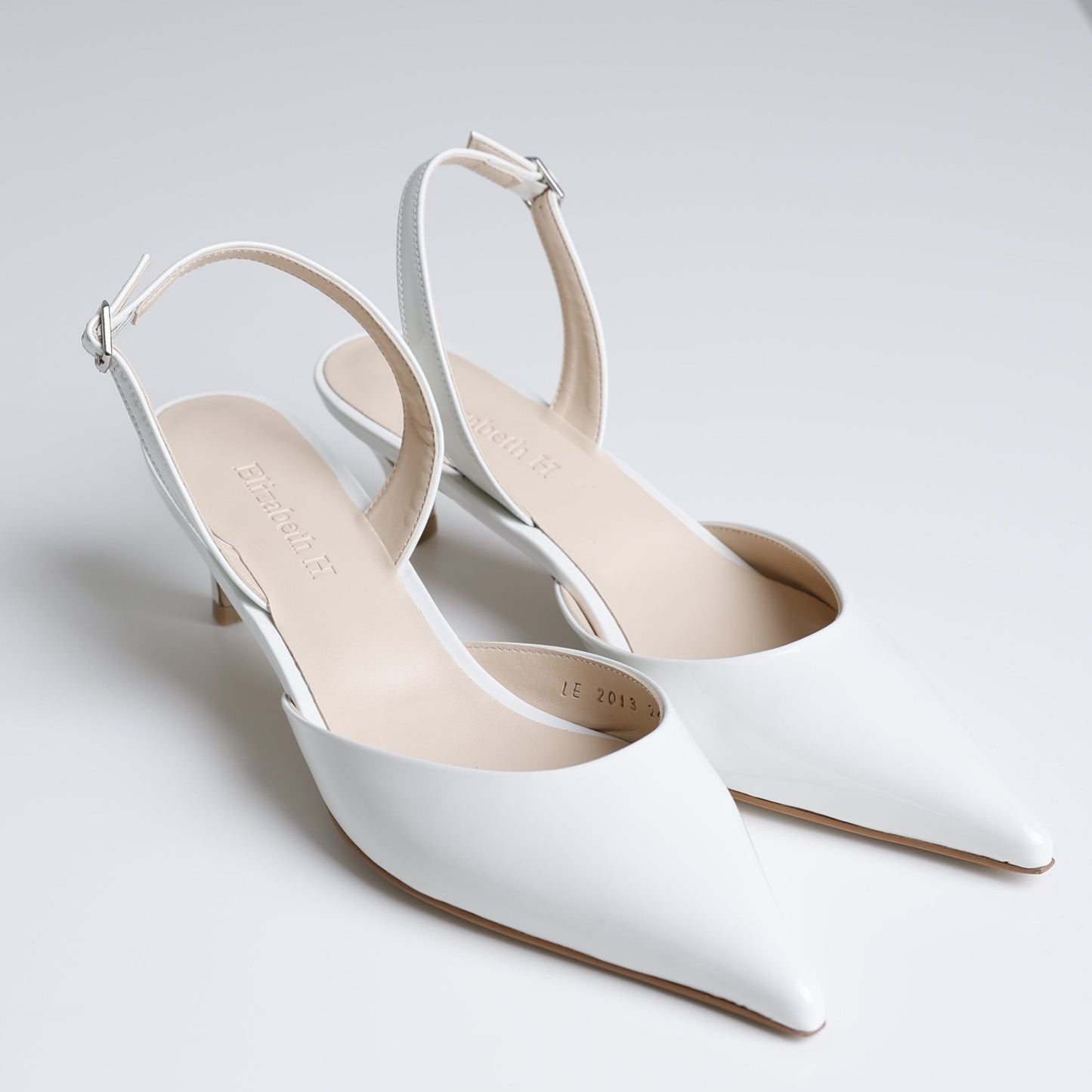 White Pointed Toe Slingback