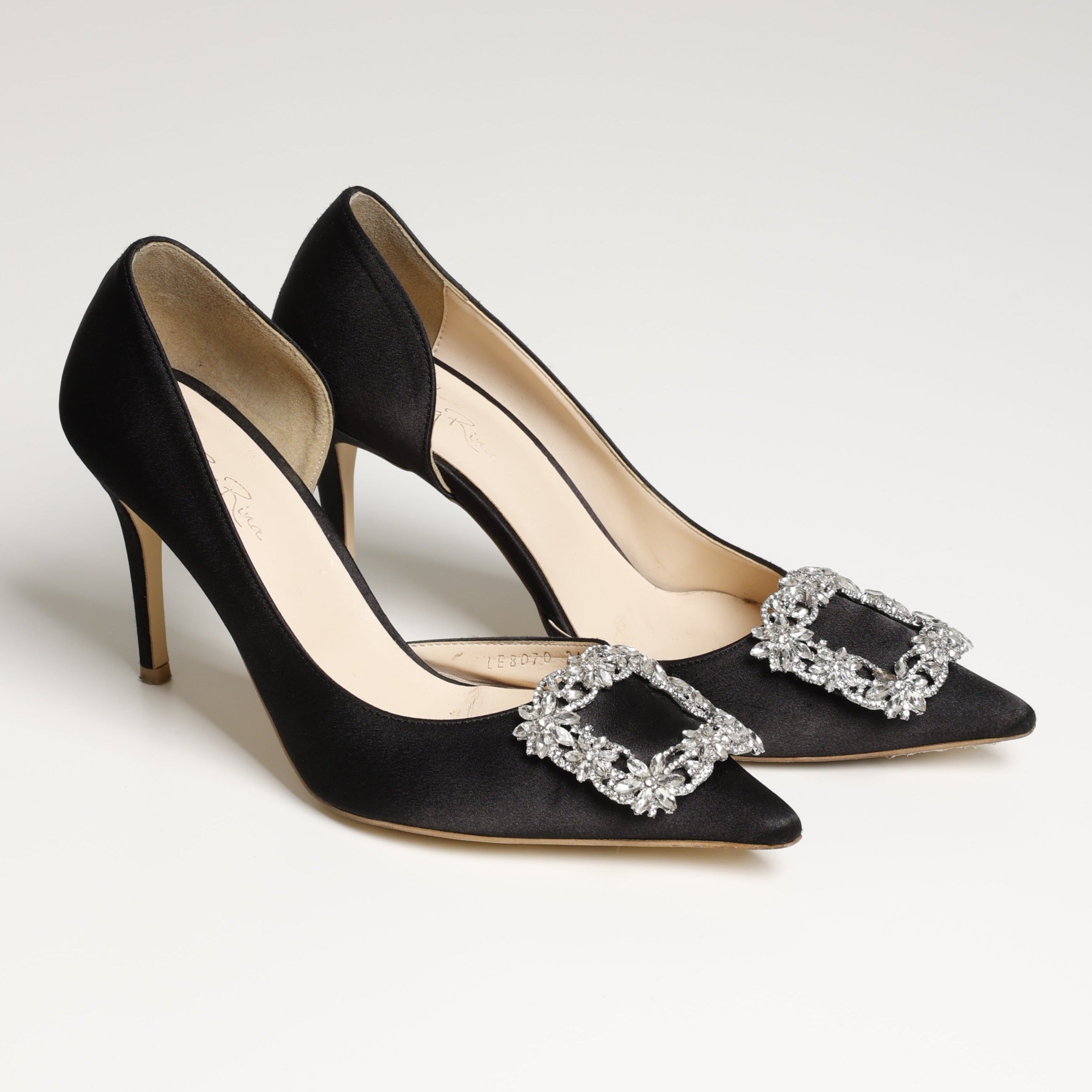 Black heels with clearance jewels