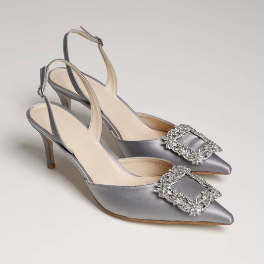 Silver Dreamy Jewel Slingback