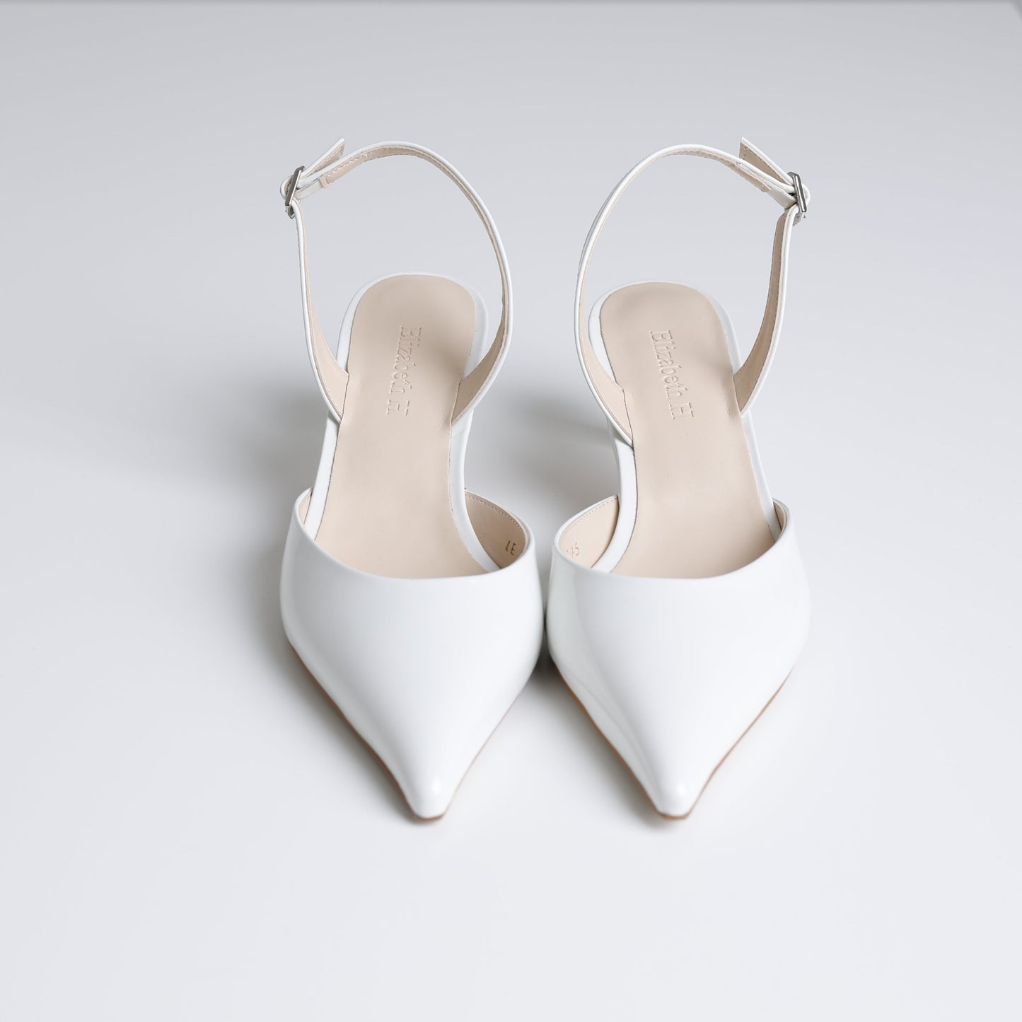 White Pointed Toe Slingback