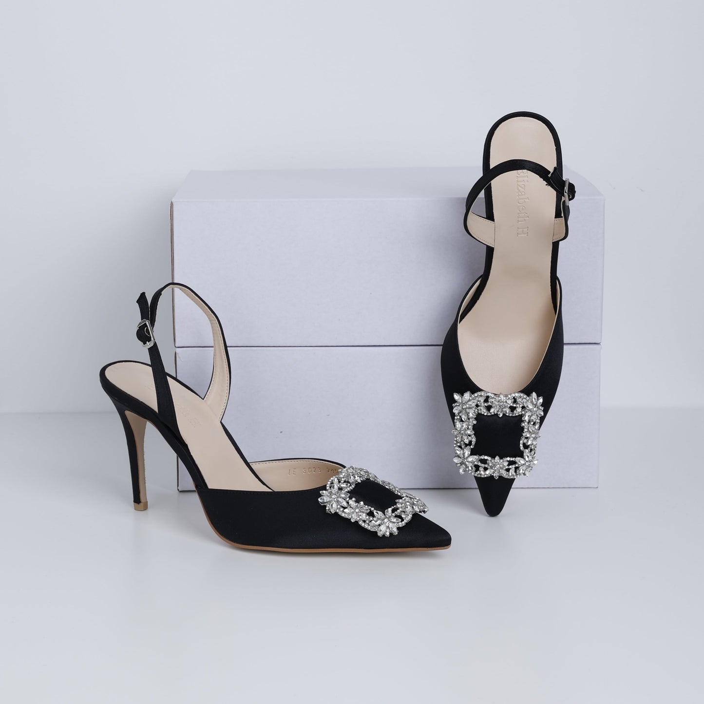 Black Dreamy Jewel Slingback