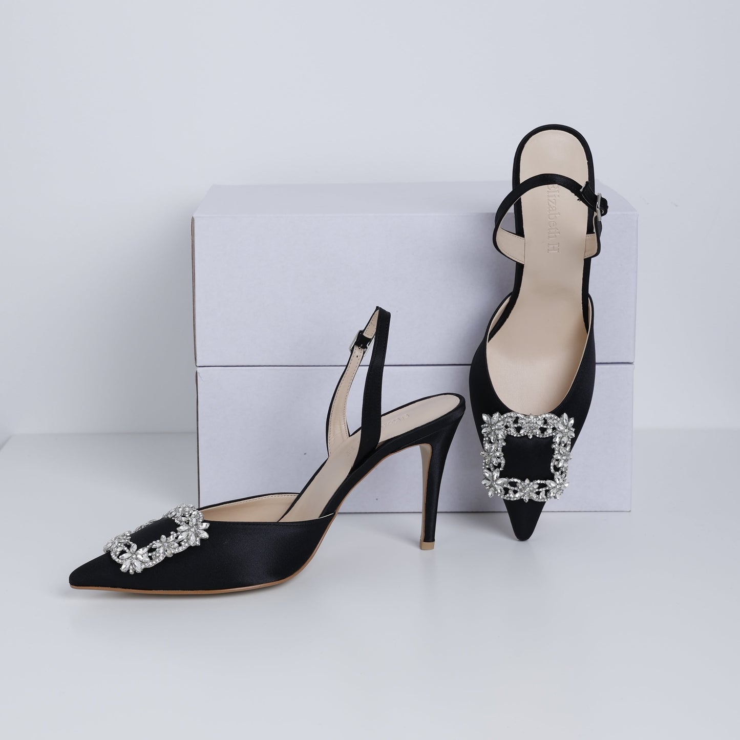 Black Dreamy Jewel Slingback