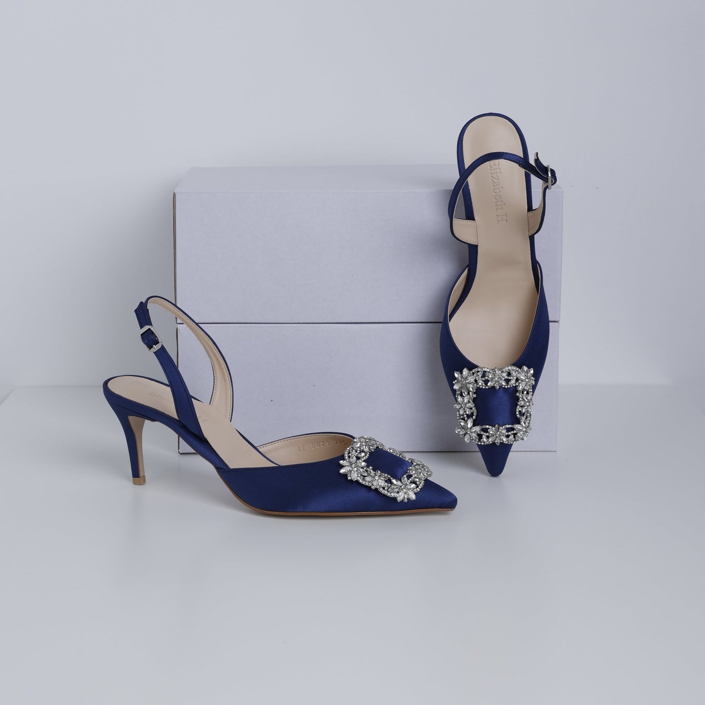 Navy Dreamy Jewel Slingback